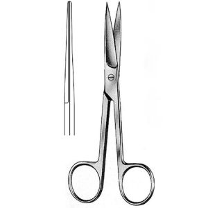 Ножницы 140 мм прямые с двумя острыми концами