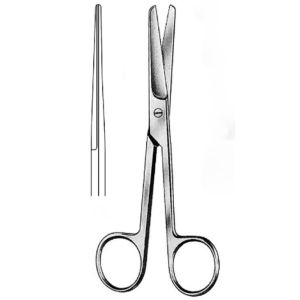 Ножницы 140 мм прямые тупоконечные