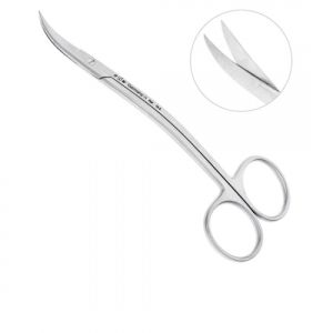 Ножницы 13,5см дв. изгиб, зубчатая пов-ть, La Grange (HLW 19-8)