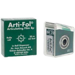 Артикуляционная фольга Bausch Arti-Fol BK 22, зеленая, 8мкм, 20мх22мм, односторонняя