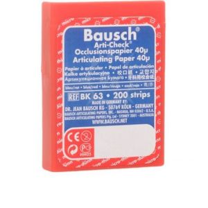 Артикуляционная бумага BK 63, 40 мкм, 200 листов, красно-синяя, Bausch