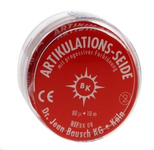 Копирка Bausch ВК08-артикуляционный шелк (ролик 10м х 16мм), красный 80 мкм