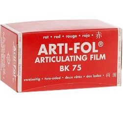 Фольга артикуляционная BK 75 Arti-Fol 8 мкм, 75мм х 15м, красная, двусторонняя, Bausch