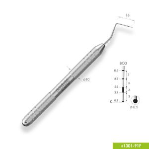 Зонд парадонтологический FABRI 1301-91F d0.5 сталь, толстая ручка
