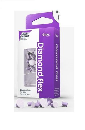 Диски полировочные фетровые угловые Diamond Flex 8/12мм для финишного блеск (24 шт.+1 мандрель), FGM