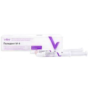 Полидент № 4, 3г+3г-для предварительной обработки Паста белая 3г.+ паста розовая 3г. /ВладМиВа /