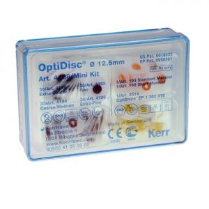 4188 OptiDisc Mini Kit - набор (4вида х 30шт.+1дискодерж.+1щетка Оклюбраш) d12,6мм, KERR