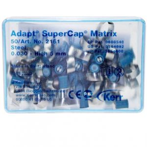 2161 Матрицы стальные SuperCap Matrices Dead-Soft (50 шт, стальные 0,03, высота 5,0 мм) Kerr