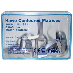 391 Матрицы металлические контурные для моляров билатеральные Kerr Hawe