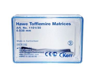 Матрицы Hawe Tofflemire, толщина 0,038 мм, 30 шт 1101/30. Kerr