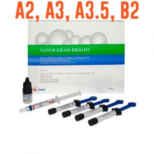 Nanoceram-Bright, набор (А2,А3,А3,5, В2), 4шпр*4г, универсальный наногибридный композит, DMP