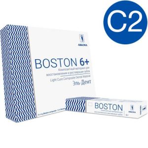BOSTON цвет C2, шприц (6гр.) - светоотверждаемый микрогибридный композитный материал, ARKONA (Польша)