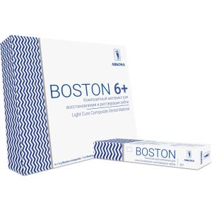 BOSTON цвет А2, шприц (6гр.) - светоотверждаемый микрогибридный композитный материал, ARKONA (Польша)