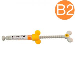 Escom 100 цвет B2, шприц (4гр.) световой композит эском, Spident