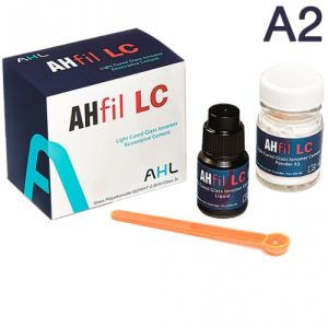 AHfil LC цв.А2 - Цемент светоотверждаемый стеклоиномерный для реставраций (15г пор., 6мл жид.)