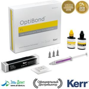 Optibond FL №26684Е адгезивная система (праймер OptiBond FL 8мл, адгезив OptiBond FL 8мл, 1х3г протрав. геля, аксессуары), Kerr