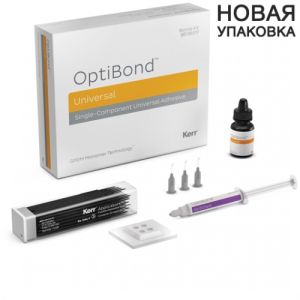 OptiBond Universal Bottle Kit-Набор (Бут.5 мл, палетки для смешивания 25 шт; протравлив. гель Gel Etchant (3 г) с насадки для шприца 10 шт; аппликaторы 100 шт.), 36517, Kerr