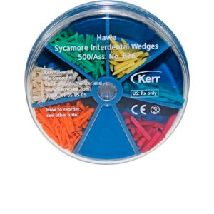826 Клинья деревянные Sycamore Interdental набор 500шт. Kerr Hawe