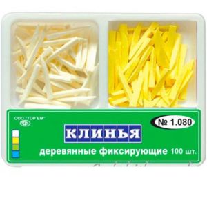 ТОР-1.080м Клинья деревянные (2*50 шт.) Бело-Желтые