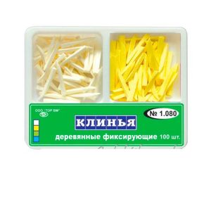 ТОР-1.080м Клинья деревянные (2*50 шт.) Бело-Желтые