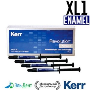 Revolution Formula 2, Эмаль XL1 (4 шприца по 1гр + 20 насадок), жидкий композитный материал, 29509, Kerr