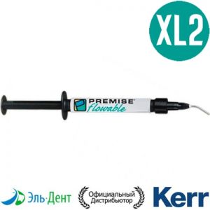 Premise Flowable XL2, шприц (1.7мл+10 насадок), текучий композитный материал, 33730, Kerr