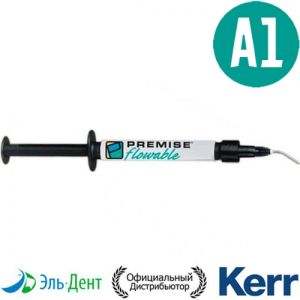 Premise Flowable A1, шприц (1.7мл+10 насадок), текучий композитный материал, 33721, Kerr