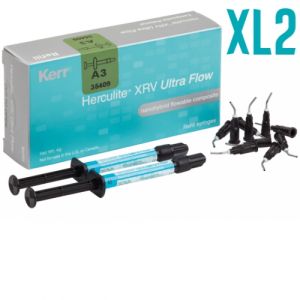 Herculite XRV Ultra Flow цв.XL2 (экстраотбеленный) (2шпр.х2г, насадки-20шт.), 35417, Kerr