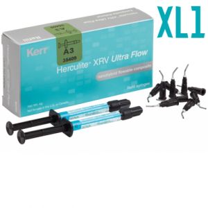 Herculite XRV Ultra Flow цв.XL1 (отбеленный) (2шпр.х2г, насадки-20шт.), 35416, Kerr