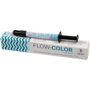 FLOW-COLOR ГОЛУБОЙ (1 гр) -цветной микрогибридный светоотв.композит типа "flow", ARKONA