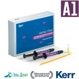 Vertise Flow A1, (2 шприца по 2гр) самопротравливающий жидкий композит, 34401, Kerr