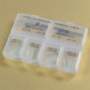 Набор штифтов стекловолоконных (K-серия) 40шт + 4 дриллей, ФОРМА