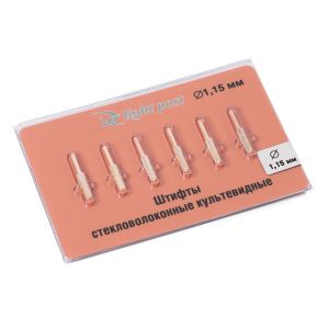 Штифты стекловолоконные культевые с головкой 1.15 6шт