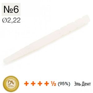 Штифты RTD Macro-Lock Post illusion X-RO №6, Ø2,22 мм- цветокодированные кварцевые штифты (бел.), 10 шт. 4590316B