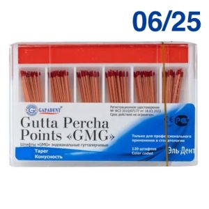 Штифты гуттаперчевые конусные GMG 06/25 (60шт), Tianjin Gapadent