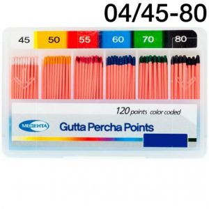 Штифты гуттаперчевые .04 №45-80 (60шт), Meta