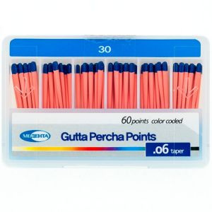 Штифты гуттаперчевые .06 №30 (60шт), Meta