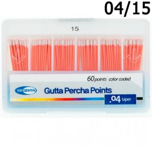 Штифты гуттаперчевые .04 №15 (60шт), Meta