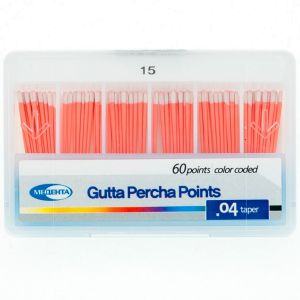 Штифты гуттаперчевые .04 №15 (60шт), Meta