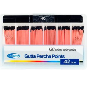 Штифты гуттаперчевые .02 №40 (120шт), Meta