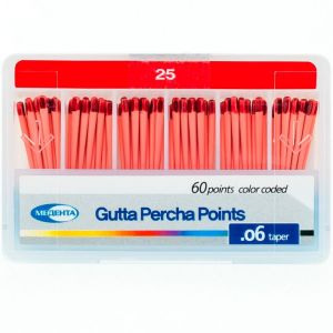 Штифты гуттаперчевые .06 №25 (60шт), Meta