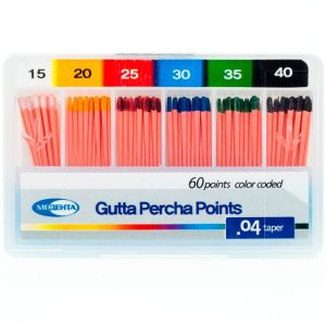 Штифты гуттаперчевые .04 №15-40 (60шт), Meta