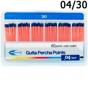 Штифты гуттаперчевые .04 №30 (60шт), Meta