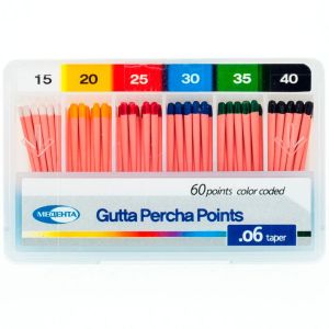 Штифты гуттаперчевые .06 №15-40 (60шт), Meta