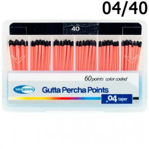 Штифты гуттаперчевые .04 №40 (60шт), Meta