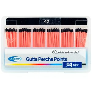 Штифты гуттаперчевые .04 №40 (60шт), Meta