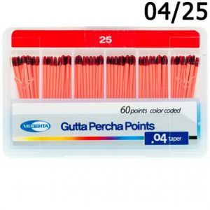 Штифты гуттаперчевые .04 №25 (60шт), Meta