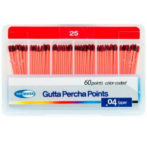 Штифты гуттаперчевые .04 №25 (60шт), Meta