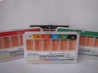 Штифты гуттаперчевые 02. ISO 50 (120шт.), Meta