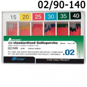 Guttapercha 02 №90-140 (L:28) 120 шт., VDW